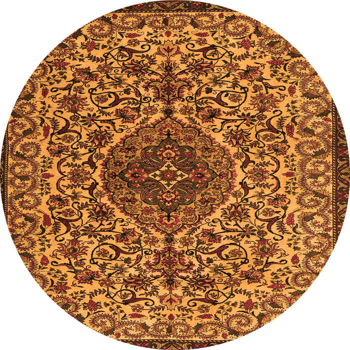 Square Persian Orange Traditional Rug, tr1898org