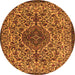 Square Persian Orange Traditional Rug, tr1898org