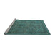 Sideview of Machine Washable Persian Light Blue Traditional Rug, wshtr1899lblu