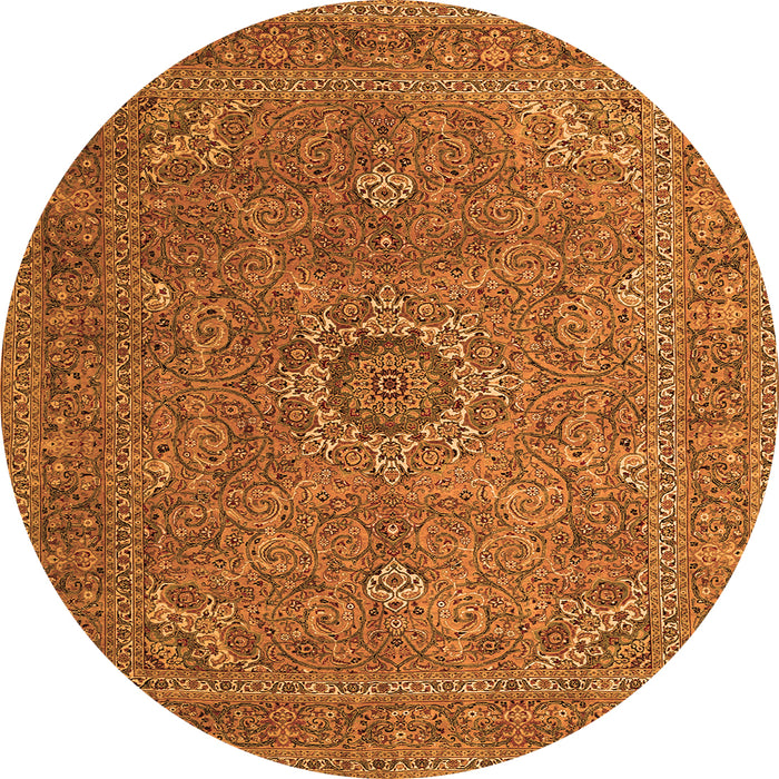 Square Persian Orange Traditional Rug, tr1899org