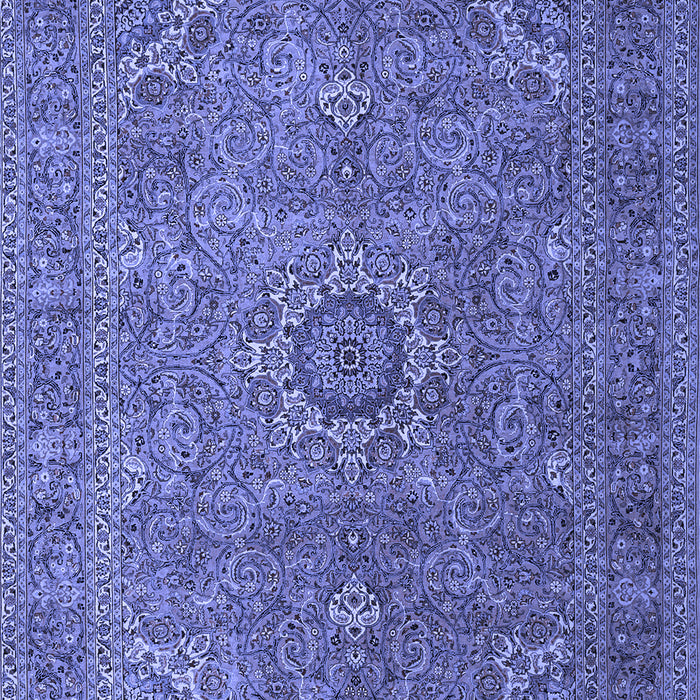 Machine Washable Persian Blue Traditional Rug, wshtr1899blu