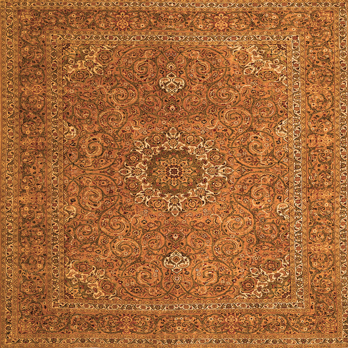 Serging Thickness of Persian Orange Traditional Rug, tr1899org