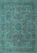 Machine Washable Persian Light Blue Traditional Rug, wshtr1899lblu