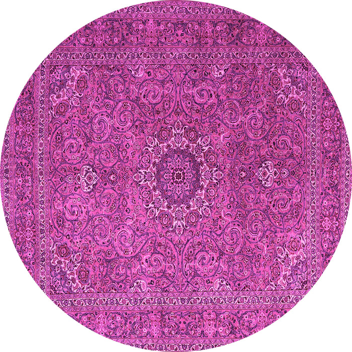 Round Persian Pink Traditional Rug, tr1899pnk