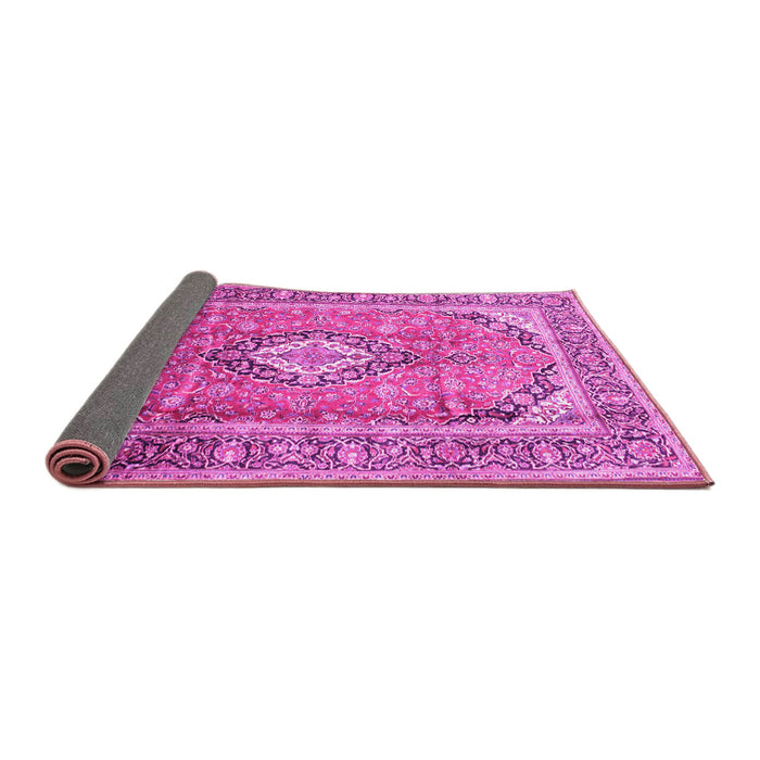 Sideview of Medallion Pink Traditional Rug, tr189pnk