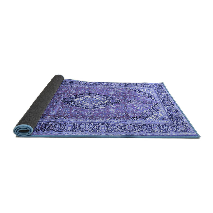 Sideview of Medallion Blue Traditional Rug, tr189blu