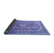 Sideview of Medallion Blue Traditional Rug, tr189blu