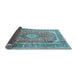 Sideview of Medallion Light Blue Traditional Rug, tr189lblu