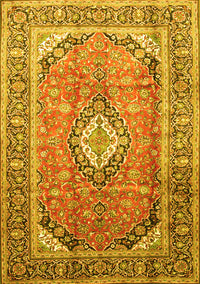 Medallion Yellow Traditional Rug, tr189yw