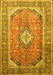 Medallion Yellow Traditional Rug, tr189yw