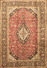 Medallion Brown Traditional Rug, tr189brn