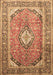 Medallion Brown Traditional Rug, tr189brn