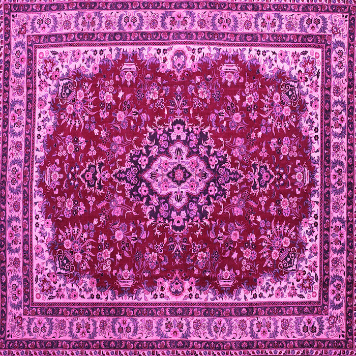 Square Medallion Pink Traditional Rug, tr18pnk