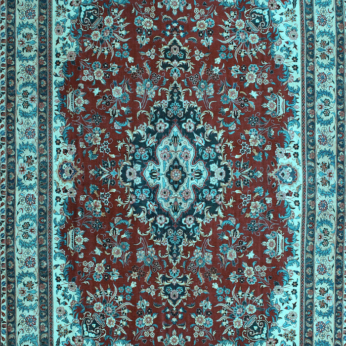 Medallion Light Blue Traditional Rug, tr18lblu