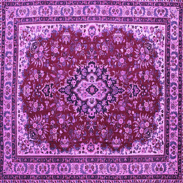 Square Medallion Purple Traditional Rug, tr18pur