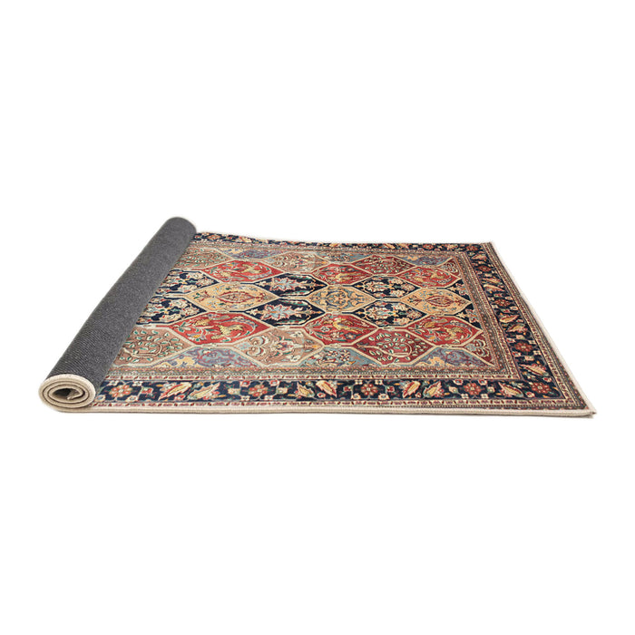 Sideview of Traditional Chestnut Brown Persian Rug, tr190