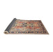 Sideview of Traditional Chestnut Brown Persian Rug, tr190