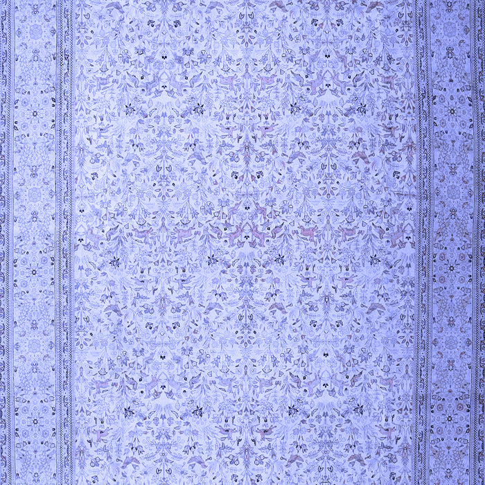 Machine Washable Persian Blue Traditional Rug, wshtr1900blu