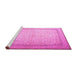 Sideview of Machine Washable Persian Pink Traditional Rug, wshtr1900pnk