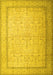 Machine Washable Persian Yellow Traditional Rug, wshtr1900yw