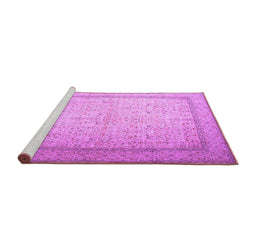 Sideview of Machine Washable Persian Purple Traditional Area Rugs, wshtr1900pur