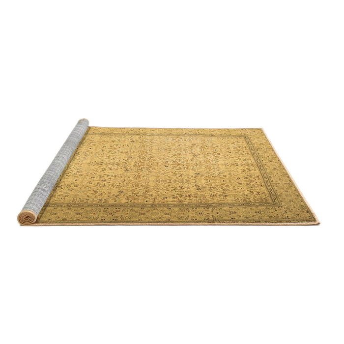 Sideview of Machine Washable Persian Brown Traditional Rug, wshtr1900brn