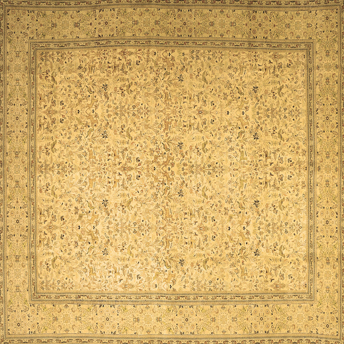 Square Machine Washable Persian Brown Traditional Rug, wshtr1900brn