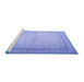 Sideview of Machine Washable Persian Blue Traditional Rug, wshtr1900blu