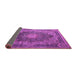 Sideview of Medallion Purple Traditional Rug, tr1901pur