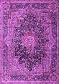 Medallion Purple Traditional Rug, tr1901pur