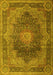 Medallion Yellow Traditional Rug, tr1901yw