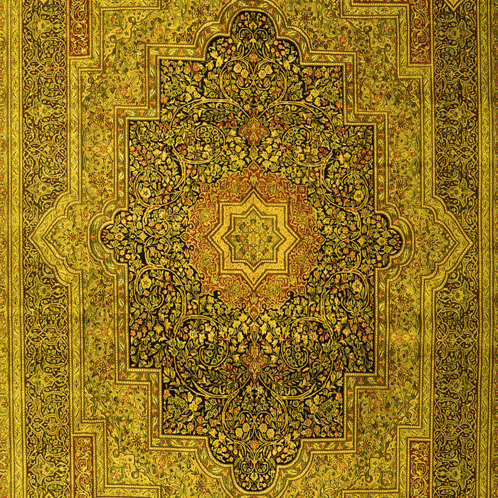 Medallion Yellow Traditional Rug, tr1901yw