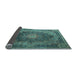 Sideview of Medallion Light Blue Traditional Rug, tr1901lblu