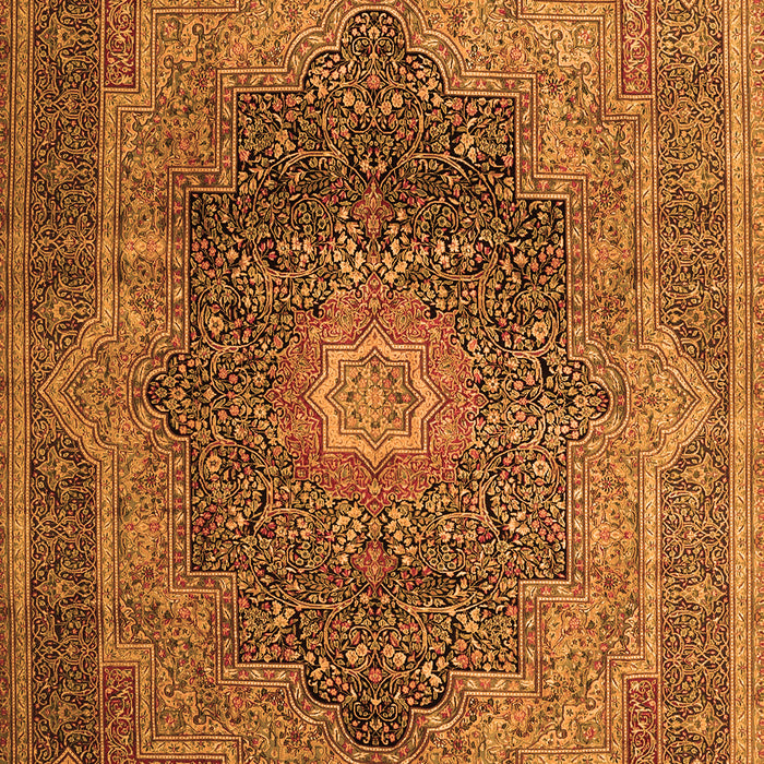Medallion Orange Traditional Rug, tr1901org