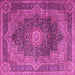 Square Medallion Pink Traditional Rug, tr1901pnk