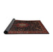 Sideview of Traditional Sienna Brown Medallion Rug, tr1902