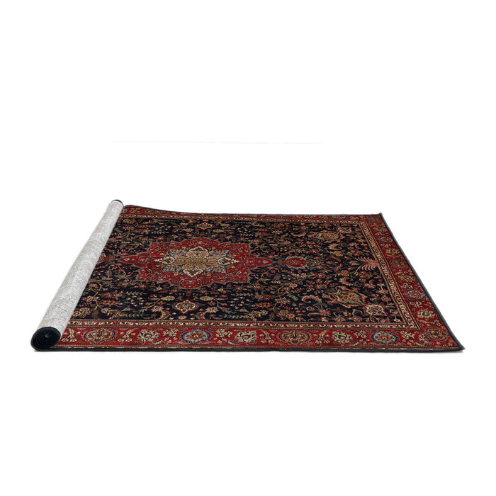 Sideview of Machine Washable Traditional Sienna Brown Rug, wshtr1902