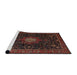 Sideview of Machine Washable Traditional Sienna Brown Rug, wshtr1902