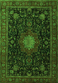 Medallion Green Traditional Rug, tr1902grn