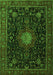 Medallion Green Traditional Rug, tr1902grn