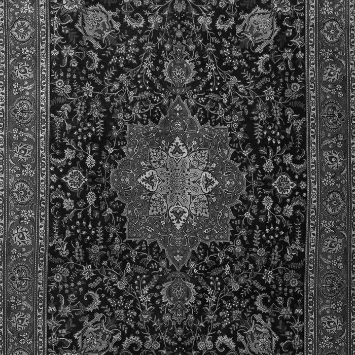 Serging Thickness of Machine Washable Medallion Gray Traditional Rug, wshtr1902gry