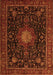 Medallion Orange Traditional Rug, tr1902org