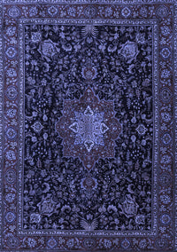 Medallion Blue Traditional Rug, tr1902blu