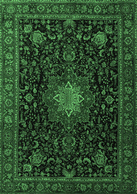 Medallion Emerald Green Traditional Rug, tr1902emgrn