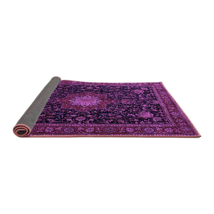 Sideview of Medallion Purple Traditional Rug, tr1902pur