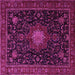 Square Medallion Pink Traditional Rug, tr1902pnk