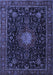 Medallion Blue Traditional Rug, tr1902blu