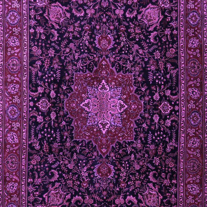 Machine Washable Medallion Purple Traditional Area Rugs, wshtr1902pur