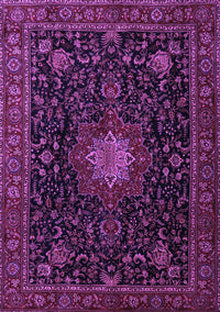 Medallion Purple Traditional Rug, tr1902pur