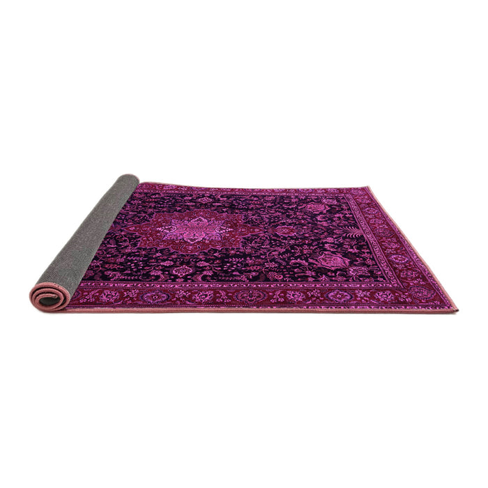 Sideview of Medallion Pink Traditional Rug, tr1902pnk